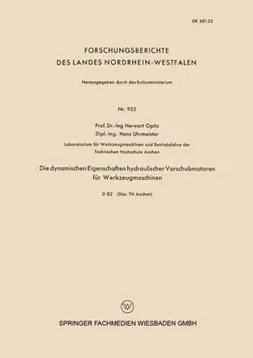 Immagine prodotto di Die dynamischen Eigenschaften hydraulischer Vorschubmotoren für Werkzeugmaschinen