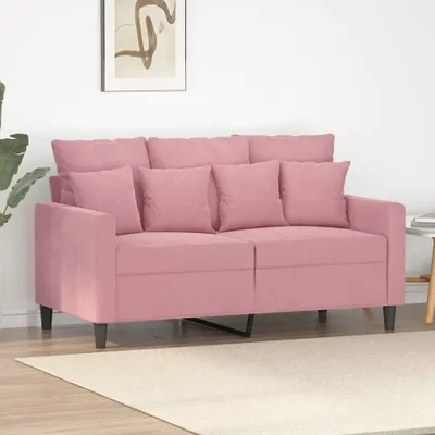 Produktbild von Design Möbel 2-Sitzer-Sofa Rosa 120 cm Samt - 2024 Neu