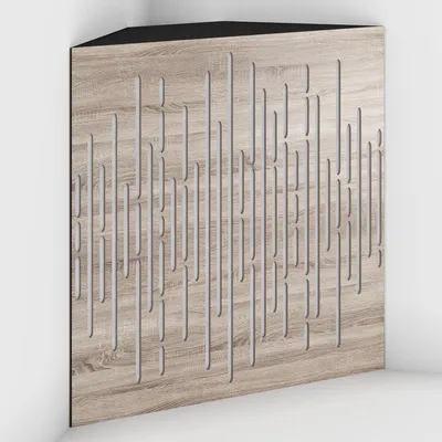 Produktbild von 4er-Set Eck-Bassfallen Wave-F Samt 50x50x15 cm, Sonoma/Weiß