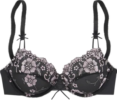 Produktbild von LASCANA Bügel-BH Wanda schwarz-rose Größe 75 Cup C