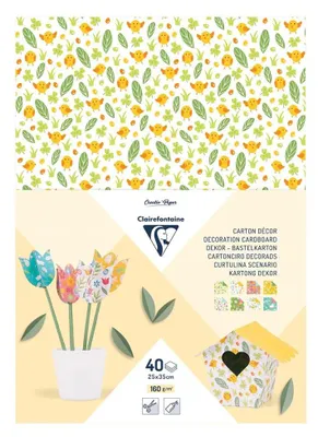 Produktbild von Dekorkarton 40Bl 25x35 160g Frühlin