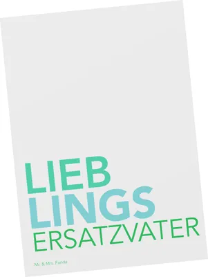 Produktbild von Mr. & Mrs. Panda Postkarte Ersatzvater - Weiß - Geschenk, Geschenkidee, Ansichtskarte, Grußkarte, Postkarten, Kleinigkeit, Dankeschön, Mann, Vater, Spruch, Ansichtskarten