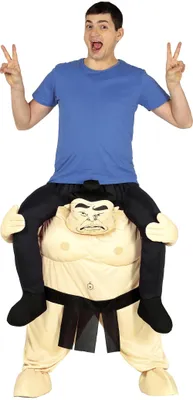 Sumo-Kostüm für Erwachsene, L, gepolstert, Halloween