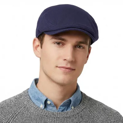 Produktbild von Schiebermütze Herren Baumwolle Gummizug Einheitsgröße Marineblau