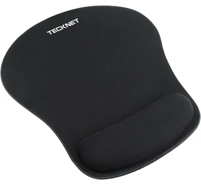 Immagine prodotto di Poggiapolso per tastiera con tappetino per mouse, imbottitura in gel, memory foam, colore nero