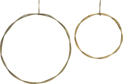 Produktbild von Rattanringe gedreht 29cm & 47cm zum Basteln natur braun 2er Set