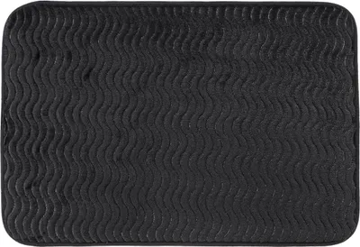 Zdjęcie produktu dla TENDANCE | Mata łazienkowa - BRAZI - 40x60 cm - Czarna - Antypoślizgowa - Miękka - Szybkoschnąca