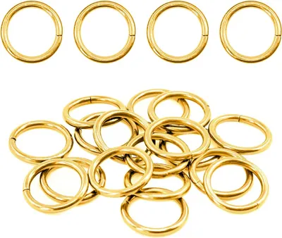 Imagen del producto de Juntas tóricas metálicas, 20 mm, 60 unidades, color dorado, para proyectos de bricolaje y accesorios