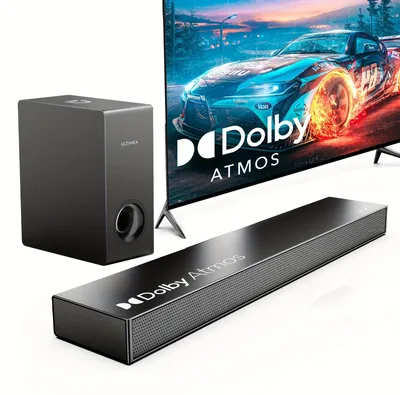 Immagine prodotto di Soundbar - Barra audio - Altoparlante per TV - Sistema audio per home cinema - Set audio surround - Sistema 2.1 con subwoofer