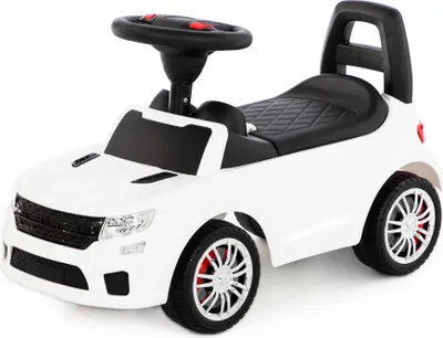 Zdjęcie produktu dla Samochód zjeżdżalnia biały Super Car No.6 Sound Samochód zjeżdżalnia dla dzieci chodzik dla dzieci