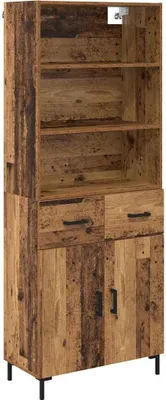 Obrázok produktu pre Highboard Staré drevo 69,5 x 34 x 180 cm Kompozitné drevo