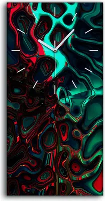 Produktbild von Wandkunst Leinwand Bild Uhr Geräuschlos Kunstdruck 30x60 Abstrakte Kunst - weiße Hände