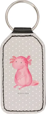 Produktbild von Mr. & Mrs. Panda schlüssel anhänger Axolotl Niedlich - Grau Pastell - Geschenk, schlüsselbund, Taschenanhänger, Liebe, Schlüsselanhänger Mit Spruch, Freundin, Lebensstil