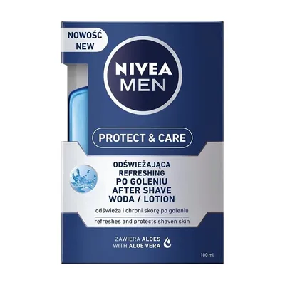 Zdjęcie produktu dla NIVEA MEN Woda Po Goleniu Protect And Care Odświeżenie Ukojenie 100ml