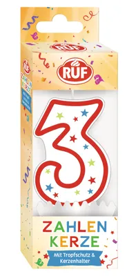 Produktbild von RUF Zahlenkerze 3