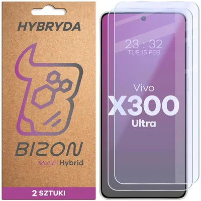 Produktbild von 2x Flexibles Hybridglas für Vivo X300 Ultra, Bizon Hybrid Mule Duo