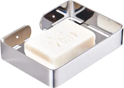 Imagen del producto de Soporte para jabón sin necesidad de taladro, de acero inoxidable, autoadhesivo, para montaje en pared, con desagüe, ideal para baños
