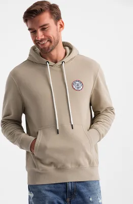Produktbild von Ombre Clothing Herren-Kapuzenpullover mit Kapuze Jawo sandig XL