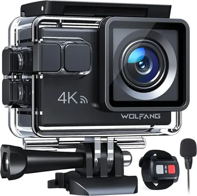 Productafbeelding van Actiecamera 4K 20MP - WiFi - Waterdicht tot 40 m - Beeldstabilisator - Met afstandsbediening