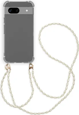 Zdjęcie produktu dla imoshion Backcover ze sznurkiem + bransoletka - Pearls dla Google Pixel 8a - Przezroczysty