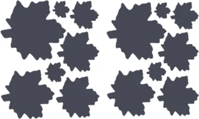 Produktbild von INF Selbstklebender Reparaturflicken im Ahornblatt-Design 10-teilig Dunkelgrau