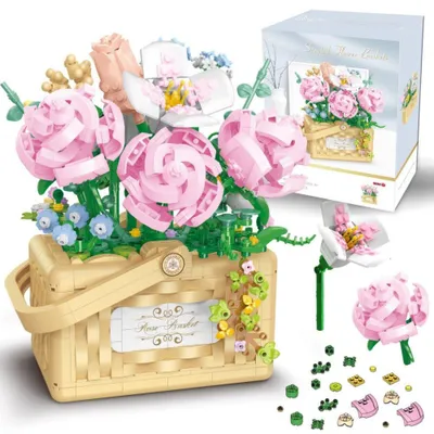 Produktbild von Balody Mini Blocks – Blumenkorb-Bauspielzeug