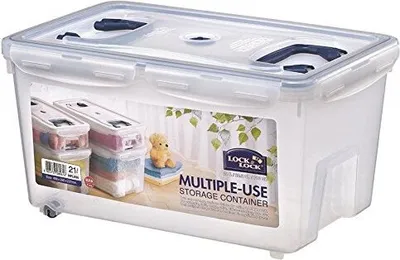 Produktbild von Lock & Lock 4 x multifunkční box 21 litrů se 2 držadly Úložný box 456 x 300 x 225 mm HPL896 x 4
