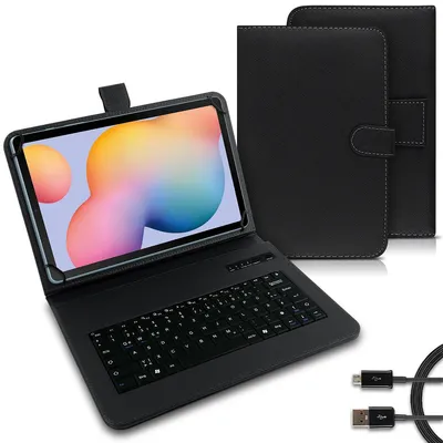 Produktbild von Tablet Tasche für Xiaomi Redmi Pad 2 2025 Hülle Tastatur Bluetooth SchutzhülleMotiv:Schwarz