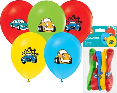 Produktbild von Balony lateksowe Samochody z kreskówek 30 cm 5 sztuk