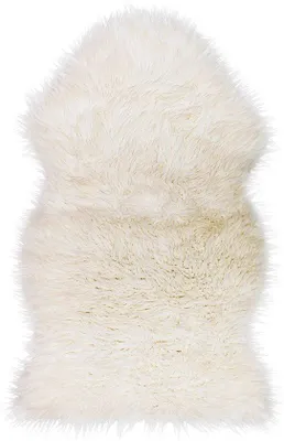 Image de Unyqoos® Imitation de fourrure synthétique douce, 58 x 99 cm – Crème, 100%.polyacrylique avec envers 100% polyester