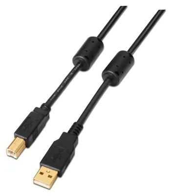 Imagen del producto de AISENS A101-0011, 5 metros, USB A, USB B, USB 2.0, color negro