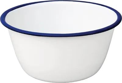 Produktbild von Olympia emaillierte Dessertschalen - weiß-blau - 7,5cm - 12 Schalen