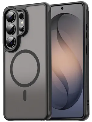 Immagine prodotto di Custodia magnetica per Samsung Galaxy S26 Ultra, custodia Magsafe, resistente agli urti, telaio in TPU, potente anello magnetico, nero