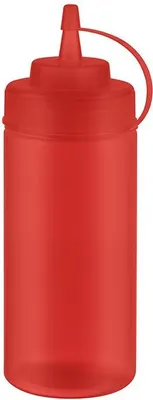 Produktbild von APS 93255 Quetschflasche, 6er-Set, Polyethylen, 490 ml, Ø 7 cm, Höhe 20 cm, Einfüllöffnung Ø 5,5 cm, rot