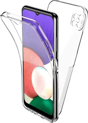 A clear protective phone case is shown partially covering a smartphone.