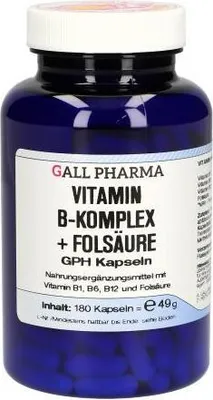 Produktbild von VITAMIN B-KOMPLEX+FOLSÄURE GPH, 180 St KAP