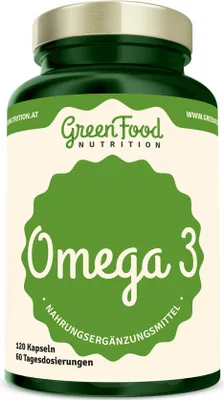 Produktbild von GreenFood Nutrition Omega 3 120 Kapseln