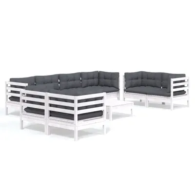 Obrázek produktu pro vidaXL 9dílná zahradní lounge souprava s polštáři Masivní borovicové dřevo