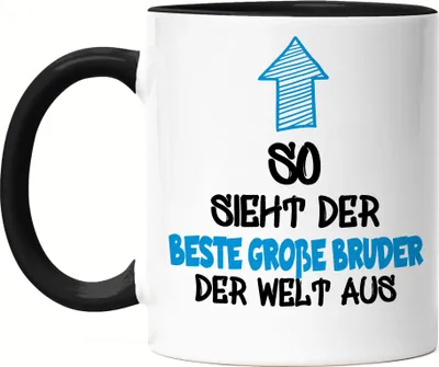 Produktbild von So sieht der beste Große Bruder der Welt aus Tasse Schwarz Geschenk Geburt Ankündigung Baby
