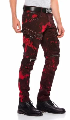 Immagine prodotto di CD558: Jeans da uomo comode, in stile biker