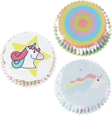 Produktbild von 60 Muffin Förmchen süßes Einhorn