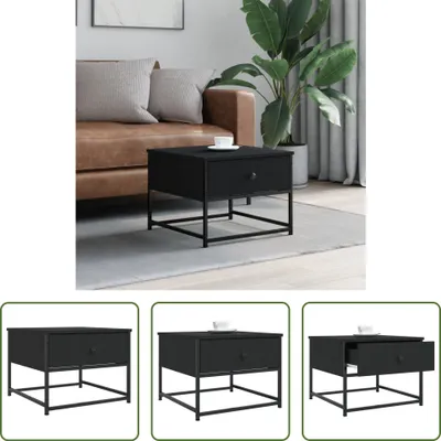 Produktbild von The Living Store Couchtisch Schwarz 51x51x40 cm Holzwerkstoff