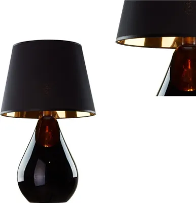 Produktbild von TK Lighting LACRIMA 5454 Tischleuchte, Schwarz-Gold, E27, 66 cm