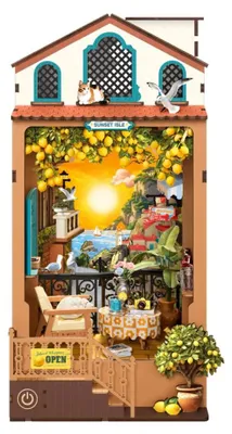 Produktbild von Sunset Island DIY Book Nook Miniaturhaus 3D-Puzzle mit LED-Beleuchtung