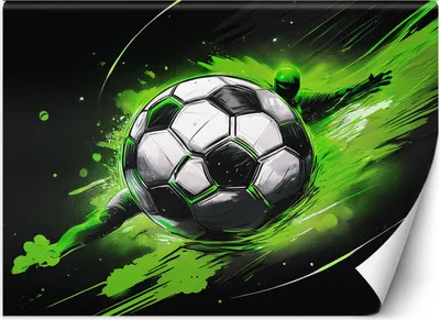 Produktbild von Vlies fototapete Fußball 200x140 cm Feeby Grün inkl. Kleber einfache Montage