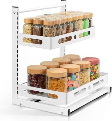 Productafbeelding van VINATO Organizer voor onder de spoelbak, 2 niveaus, uitschuifbaar, voor in de keukenkast