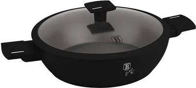 Immagine prodotto di BERLINGERHAUS Pnev hlubok s titanovm povrchem a poklic 28 cm Matte Black Collection BH-8185