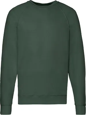 Produktbild von Fruit of the Loom 62-138-0 | Herren Lightweight Raglan Sweat / Belcoro® Garn - Farbe: Bottle Green - Größe: XXL