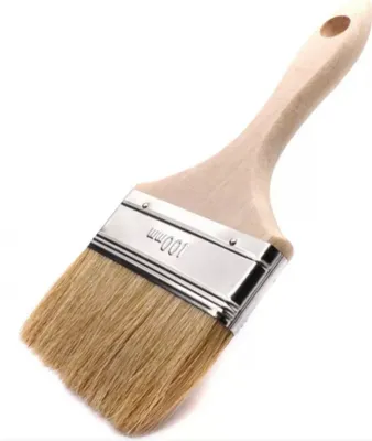 Obrázek produktu pro Malířský plochý štětec z přírodních štětin 100 x 15 mm - dřevěný