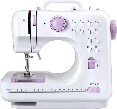 Produktbild von Nähmaschine, Tragbare Handnähmaschine, 12-Stiche-Nähmaschine mit LED-Licht, Mini Nähmaschine, Kinder Nähmaschine, Lila